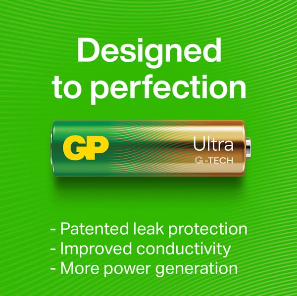 GP Batteri Ultra Alkaline AAA LR03 8-Pakning