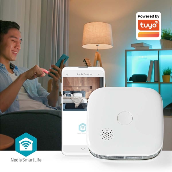 Nedis SmartLife Røykvarsler | Batteri drevet | Sensorlivssyklus: 10 år | EN 14604 | Maks. batteri levetid: 24 Måned | 85 dB | Hvit | 3 stk