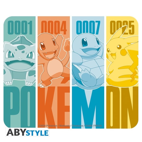 Pokémon POKEMON - Fleksibel musemåtte - Kanto Starters