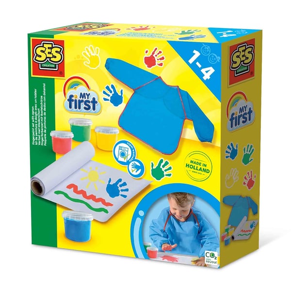 SES Creative Min første - Fingermaling med forklæde - (S14449)