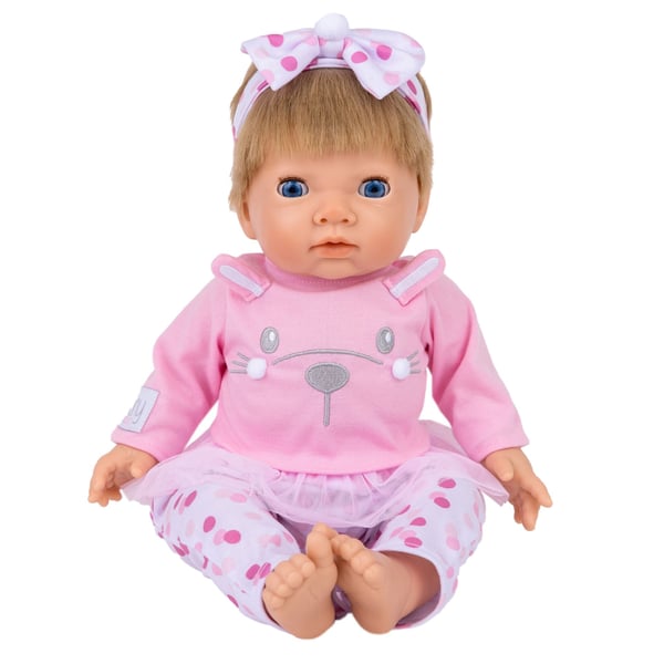 Tiny Treasure S - Rosa kaninbaby med blondt hår (30542)