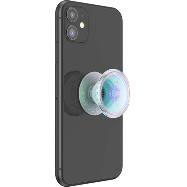 PopSockets Matkapuhelimenpidike PopGrip Original Clear Iridescent