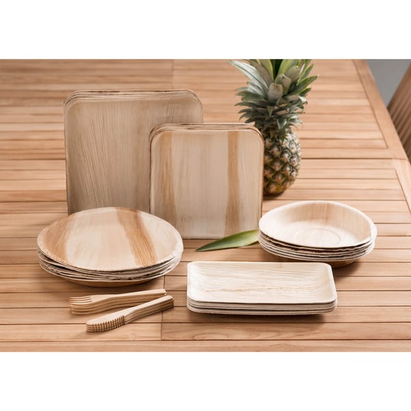 Maku Tallerken Palmblad Rund 25cm 10 stk