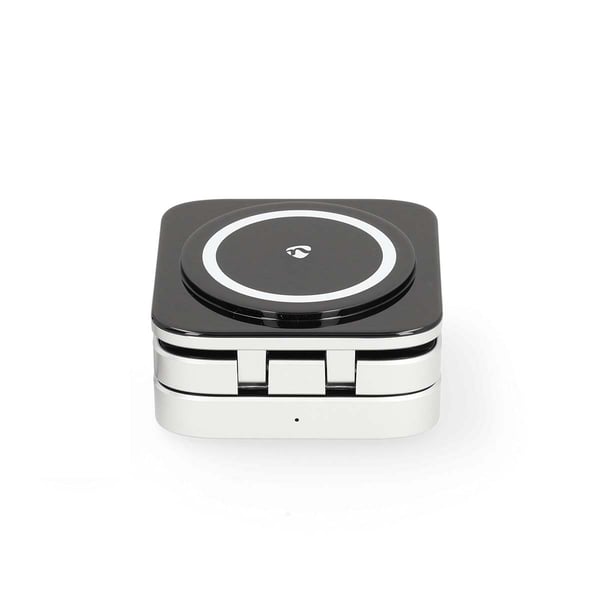 Nedis Trådløs lader | 3-in-1 | 2.5 / 5 / 15 W | LED indikator brukes | Inkludert kabel | USB-A / USB-C™ | 1.50 m