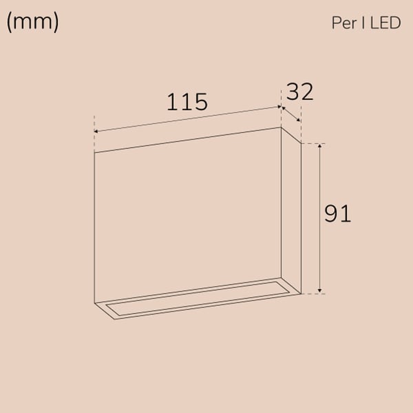 Llitt Per I Veggarmatur LED IP54 3000K 4W 210lm Antracitt