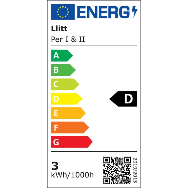 Llitt Per II Veggarmatur LED IP54 3000K 6W 430lm Antracitt