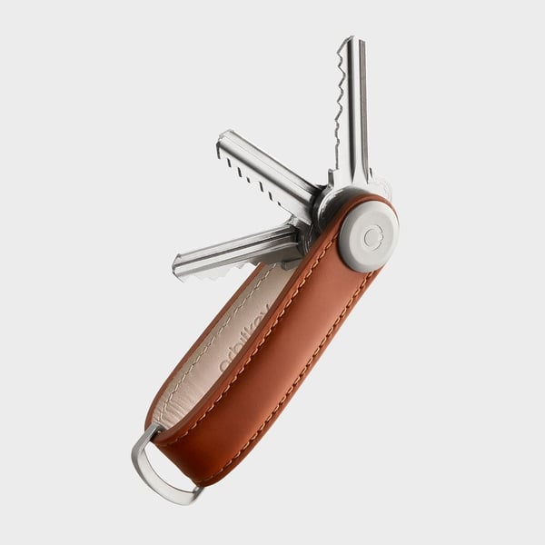 Orbitkey Nahkainen avaimenperä - konjakki/tan väri