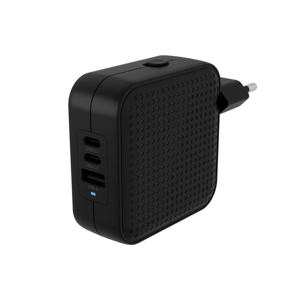 Targus Hyper - HyperJuice 70W USB-C GaN matkalaturi (2C+1A) - musta