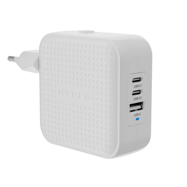 Targus Hyper - HyperJuice 70W USB-C GaN rejseoplader (2C+1A) - Hvid