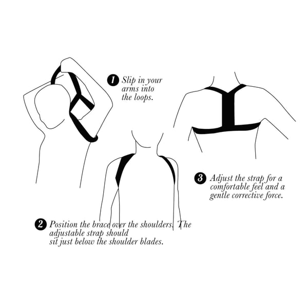 SWEDISH POSTURE Skulderstøtte Classic Hvit M-L