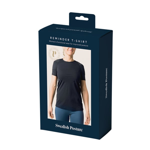 SWEDISH POSTURE T-shirt Dame Posture Reminder Sort M