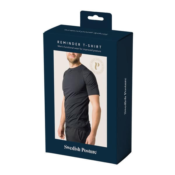 SWEDISH POSTURE T-paita Miehet Reminder Musta S