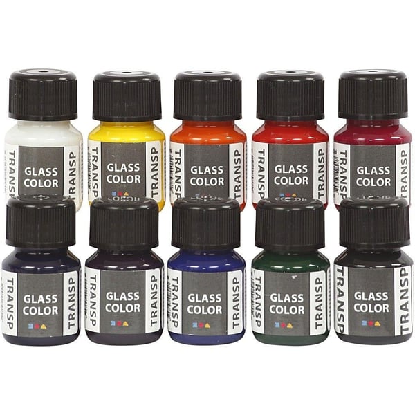 Creative Toys Lasiväri - läpinäkyvä 10 x 35 ml (31680)
