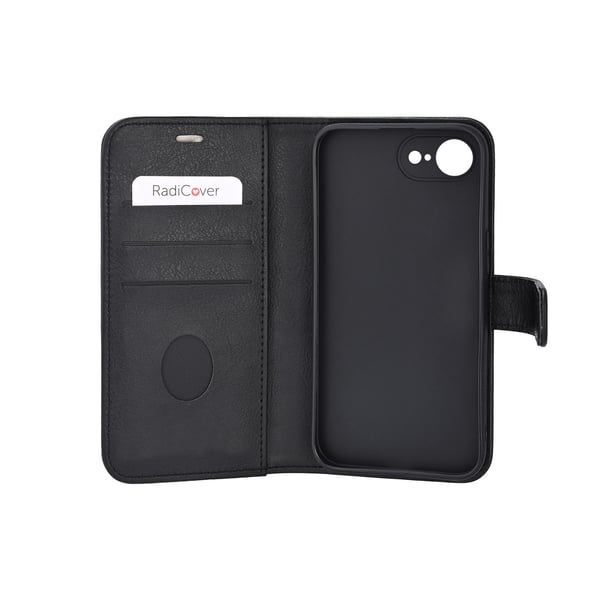 Radicover Wallet Strålebeskyttelse 3 Kort Sort - iPhone 16e/17e