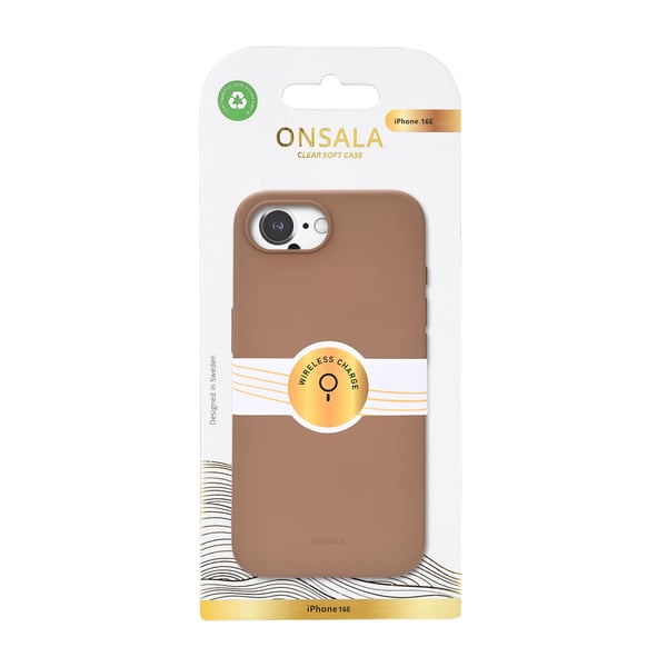 Onsala Cover med Silikone Feel Chocolate - iPhone 16e/17e