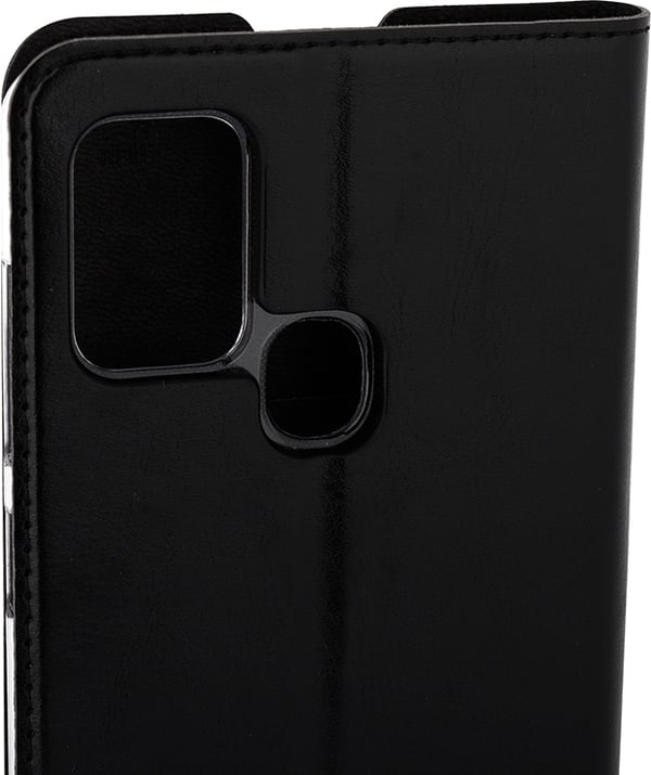 Wave BookCase -suojakotelo, Samsung Galaxy A21s, musta
