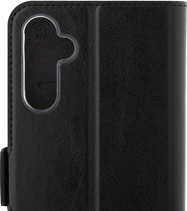 Wave BookCase -suojakotelo, Samsung Galaxy A14 4G, musta