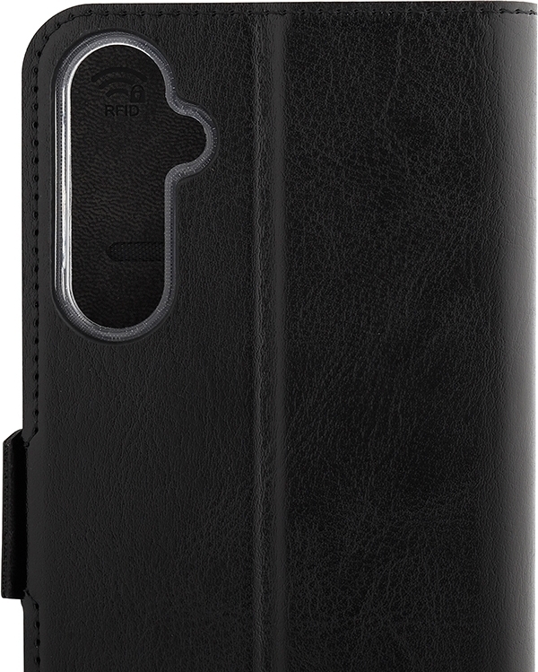 Wave BookCase -suojakuori, Samsung Galaxy A05s, musta