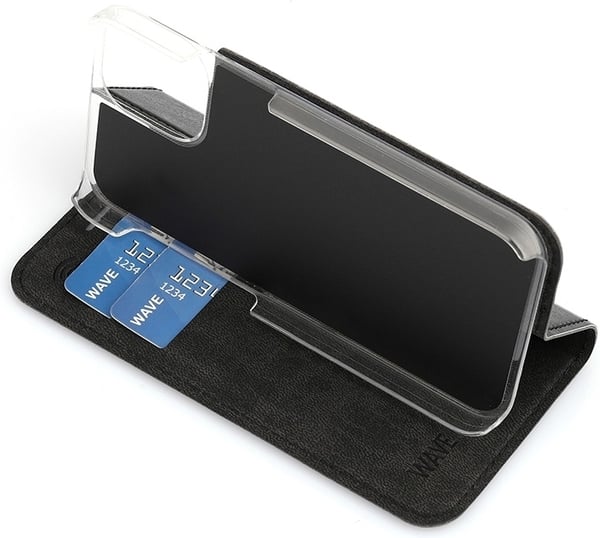 Wave BookCase skyddsfodral, iPhone 12 mini, svart