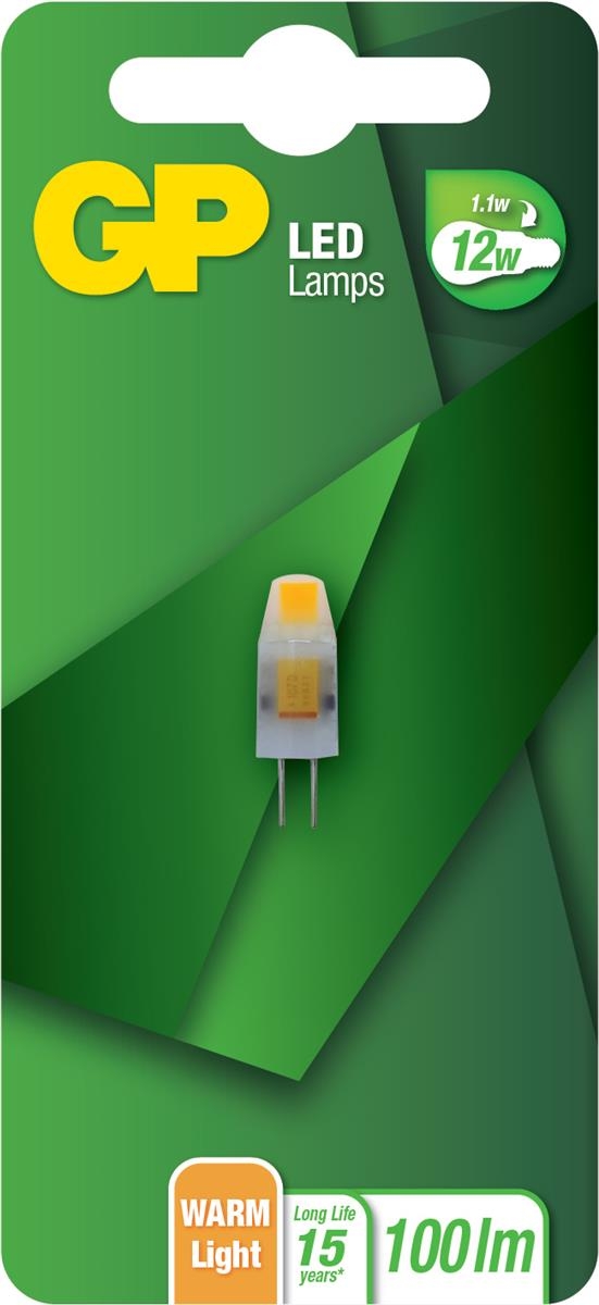 GP LED-lampekapsel, G4, 1,1 W (12 W), 100 lm