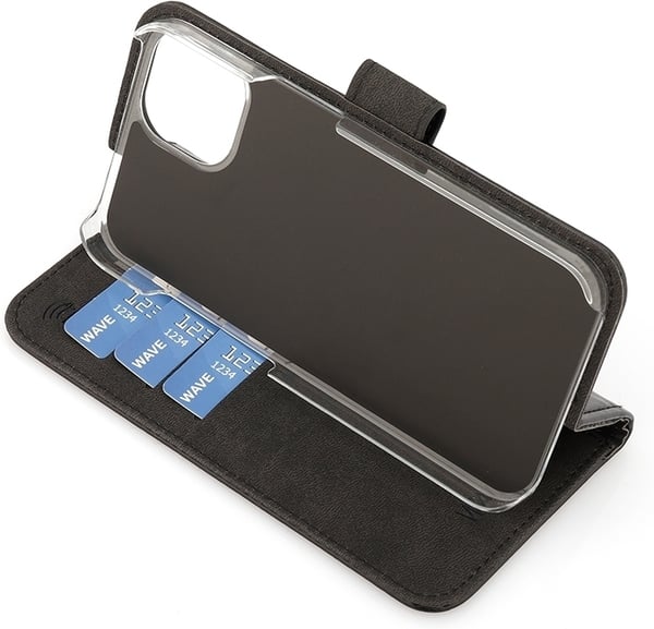Wave Flap BookCase, iPhone 13, svart