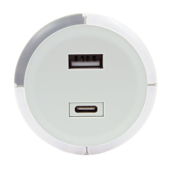 CAPiDi Sikkerhedstimer USB A+C 1-4 3,4A Hvid