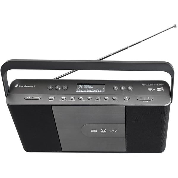 Soundmaster Bärbar radio med snabbval och CD-spelare