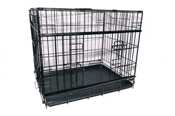 active canis Premium skydedørsbur - Sort - 107 x 71 x 79