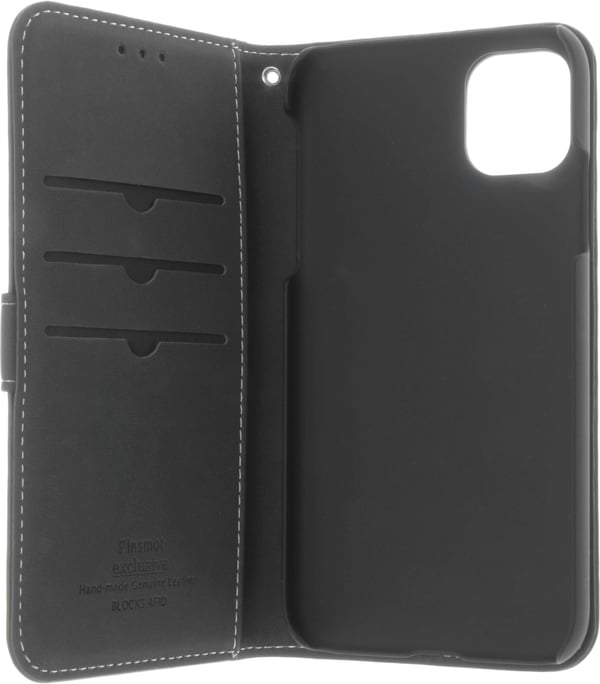 Insmat Exclusive Flip Case lompakkokotelo, iPhone 11, musta