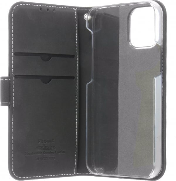 Insmat Exclusive Flip Case lompakkokotelo, iPhone 12 mini, musta