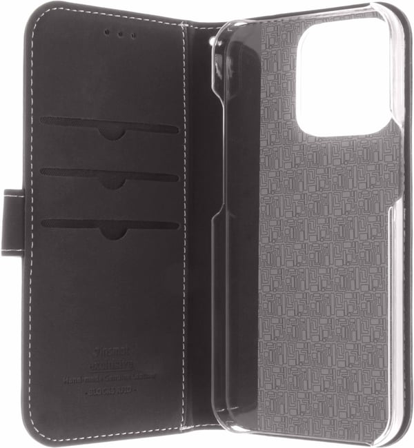 Insmat Exclusive Flip Case lompakkokotelo, iPhone 13 Pro, musta