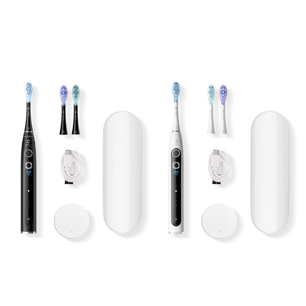 Oclean Elektrisk Tannbørste X Pro 20 S Duo Set Hvit+Svart
