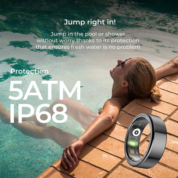 KSIX Smart Ring Saturn Svart - M