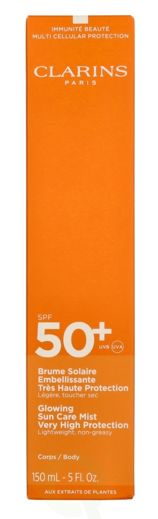 Clarins Glowing Sun Care Mist SPF50+ 150 ml Lightweight, Non-Greasy