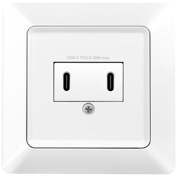 LogiLink Vägguttag med 2xUSB-C PD 25W