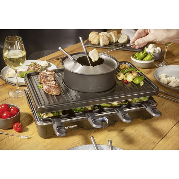 Severin Fondue/Raclette Kombinerad 8pannor  2in1 RG 2347