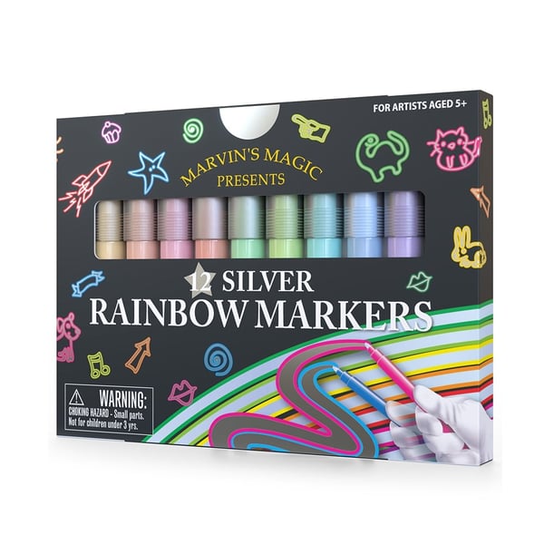Marvin's Magic Marvins Magic - Silver Rainbow Markers - (MMART002)