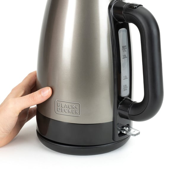 BLACK+DECKER Vannkoker 2200W 1,7L Børstet Rustfritt Stål