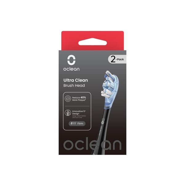 Oclean Børstehode Ultra Clean 2-Pakk Svart