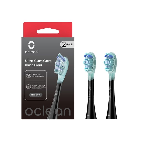 Oclean Børstehoveder Ultra Gum Care 2-Pak Sort