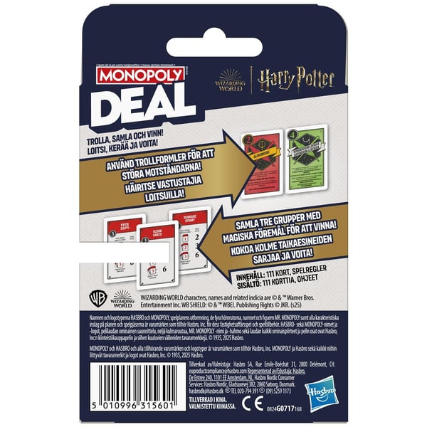 Hasbro gaming Kortspill Monopoly Deal Harry Potter (SE/FI)