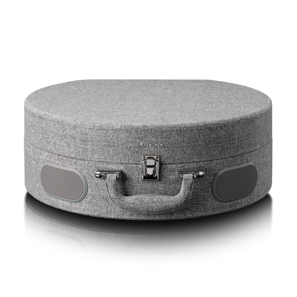 Lenco Retro platespiller i tre med innebygde høyttalere, Bluetooth® og AT3600L-kassett Grå