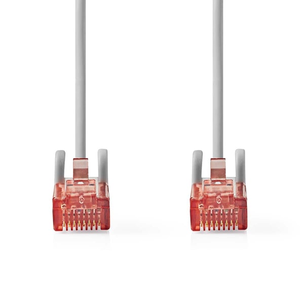 Nedis Kat 6 kabel | RJ45 Han | RJ45 Han | U/UTP | 20.0 m | Runde | PVC | Grå | Label