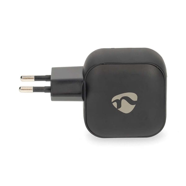 Nedis Vægoplader | 45 W | GaN | PD3.0 | 2.25 A / 3.0 A | Antal output: 2 | 2x USB-C™ | Automatisk Valgt Spænding | Sort