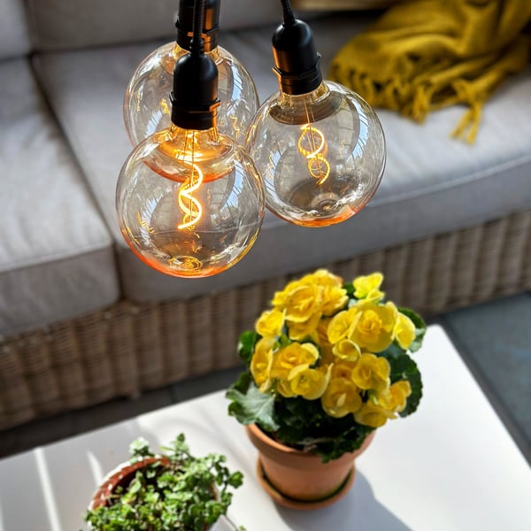 LightsOn Penny Pendellampa Gravity + DecoBulb XL Vintage