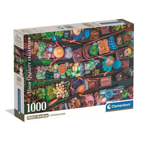 Clementoni Puslespill 1000 Pcs CB High Quality Collection Thai Floating Market