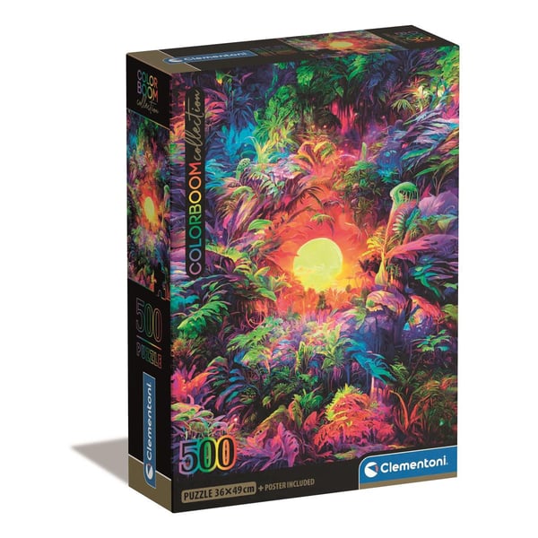 Clementoni Puslespill 500 Pcs CB High Quality Collection Colorbloom Psychedelic Jungle
