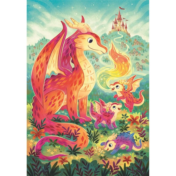 Clementoni Puslespill 60 Pcs Noli A Dragon Family