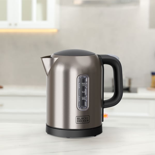 BLACK+DECKER Elkedel 1L 2200W Børstet Stål