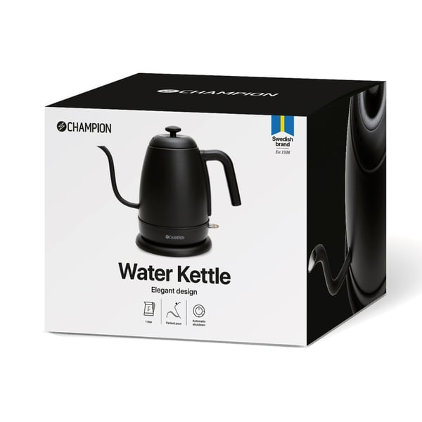Champion Vattenkokare Elegant 1L VK700 Mattsvart